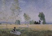 Claude Monet Meadow at Bezons Spain oil painting artist